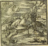 Picture 140 of 246 from Omnia D. And. Alciati Emblemata : ad qvae singula praeter concinnas acutásque inscriptiones, lepidas & expressas imagines, ac caetera omnia, quae prioribus nostris editionibus cùm ad eorum distinctionem, tum ad ornatum & correctionem adhibita continebantur, : nunc primùm perelegantia persubtiliaq́ [ue] (1564), leaf 146