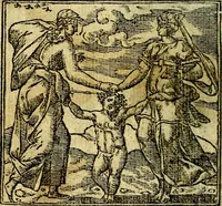 An illustration from Omnia D. And. Alciati Emblemata : ad qvae singula praeter concinnas acutásque inscriptiones, lepidas & expressas imagines, ac caetera omnia, quae prioribus nostris editionibus cùm ad eorum distinctionem, tum ad ornatum & correctionem adhibita continebantur, : nunc primùm perelegantia persubtiliaq́ [ue] (1564)
