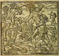 An illustration from Omnia D. And. Alciati Emblemata : ad qvae singula praeter concinnas acutásque inscriptiones, lepidas & expressas imagines, ac caetera omnia, quae prioribus nostris editionibus cùm ad eorum distinctionem, tum ad ornatum & correctionem adhibita continebantur, : nunc primùm perelegantia persubtiliaq́ [ue] (1564)