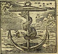An illustration from Omnia D. And. Alciati Emblemata : ad qvae singula praeter concinnas acutásque inscriptiones, lepidas & expressas imagines, ac caetera omnia, quae prioribus nostris editionibus cùm ad eorum distinctionem, tum ad ornatum & correctionem adhibita continebantur, : nunc primùm perelegantia persubtiliaq́ [ue] (1564)