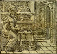 An illustration from Omnia D. And. Alciati Emblemata : ad qvae singula praeter concinnas acutásque inscriptiones, lepidas & expressas imagines, ac caetera omnia, quae prioribus nostris editionibus cùm ad eorum distinctionem, tum ad ornatum & correctionem adhibita continebantur, : nunc primùm perelegantia persubtiliaq́ [ue] (1564)