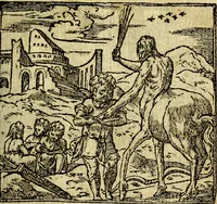 An illustration from Omnia D. And. Alciati Emblemata : ad qvae singula praeter concinnas acutásque inscriptiones, lepidas & expressas imagines, ac caetera omnia, quae prioribus nostris editionibus cùm ad eorum distinctionem, tum ad ornatum & correctionem adhibita continebantur, : nunc primùm perelegantia persubtiliaq́ [ue] (1564)