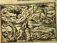 An illustration from Omnia D. And. Alciati Emblemata : ad qvae singula praeter concinnas acutásque inscriptiones, lepidas & expressas imagines, ac caetera omnia, quae prioribus nostris editionibus cùm ad eorum distinctionem, tum ad ornatum & correctionem adhibita continebantur, : nunc primùm perelegantia persubtiliaq́ [ue] (1564)