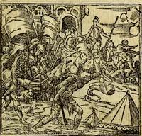 An illustration from Omnia D. And. Alciati Emblemata : ad qvae singula praeter concinnas acutásque inscriptiones, lepidas & expressas imagines, ac caetera omnia, quae prioribus nostris editionibus cùm ad eorum distinctionem, tum ad ornatum & correctionem adhibita continebantur, : nunc primùm perelegantia persubtiliaq́ [ue] (1564)