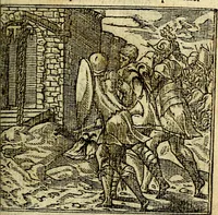 An illustration from Omnia D. And. Alciati Emblemata : ad qvae singula praeter concinnas acutásque inscriptiones, lepidas & expressas imagines, ac caetera omnia, quae prioribus nostris editionibus cùm ad eorum distinctionem, tum ad ornatum & correctionem adhibita continebantur, : nunc primùm perelegantia persubtiliaq́ [ue] (1564)