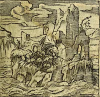 An illustration from Omnia D. And. Alciati Emblemata : ad qvae singula praeter concinnas acutásque inscriptiones, lepidas & expressas imagines, ac caetera omnia, quae prioribus nostris editionibus cùm ad eorum distinctionem, tum ad ornatum & correctionem adhibita continebantur, : nunc primùm perelegantia persubtiliaq́ [ue] (1564)