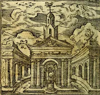 An illustration from Omnia D. And. Alciati Emblemata : ad qvae singula praeter concinnas acutásque inscriptiones, lepidas & expressas imagines, ac caetera omnia, quae prioribus nostris editionibus cùm ad eorum distinctionem, tum ad ornatum & correctionem adhibita continebantur, : nunc primùm perelegantia persubtiliaq́ [ue] (1564)