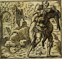 An illustration from Omnia D. And. Alciati Emblemata : ad qvae singula praeter concinnas acutásque inscriptiones, lepidas & expressas imagines, ac caetera omnia, quae prioribus nostris editionibus cùm ad eorum distinctionem, tum ad ornatum & correctionem adhibita continebantur, : nunc primùm perelegantia persubtiliaq́ [ue] (1564)