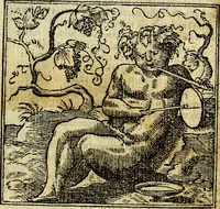 Picture 28 of 246 from Omnia D. And. Alciati Emblemata : ad qvae singula praeter concinnas acutásque inscriptiones, lepidas & expressas imagines, ac caetera omnia, quae prioribus nostris editionibus cùm ad eorum distinctionem, tum ad ornatum & correctionem adhibita continebantur, : nunc primùm perelegantia persubtiliaq́ [ue] (1564), leaf 32