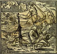 An illustration from Omnia D. And. Alciati Emblemata : ad qvae singula praeter concinnas acutásque inscriptiones, lepidas & expressas imagines, ac caetera omnia, quae prioribus nostris editionibus cùm ad eorum distinctionem, tum ad ornatum & correctionem adhibita continebantur, : nunc primùm perelegantia persubtiliaq́ [ue] (1564)
