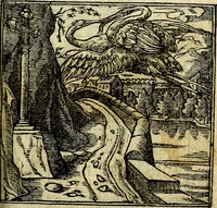 An illustration from Omnia D. And. Alciati Emblemata : ad qvae singula praeter concinnas acutásque inscriptiones, lepidas & expressas imagines, ac caetera omnia, quae prioribus nostris editionibus cùm ad eorum distinctionem, tum ad ornatum & correctionem adhibita continebantur, : nunc primùm perelegantia persubtiliaq́ [ue] (1564)