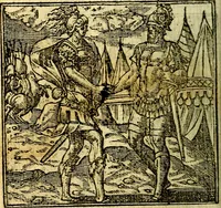 An illustration from Omnia D. And. Alciati Emblemata : ad qvae singula praeter concinnas acutásque inscriptiones, lepidas & expressas imagines, ac caetera omnia, quae prioribus nostris editionibus cùm ad eorum distinctionem, tum ad ornatum & correctionem adhibita continebantur, : nunc primùm perelegantia persubtiliaq́ [ue] (1564)