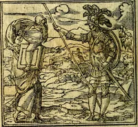 An illustration from Omnia D. And. Alciati Emblemata : ad qvae singula praeter concinnas acutásque inscriptiones, lepidas & expressas imagines, ac caetera omnia, quae prioribus nostris editionibus cùm ad eorum distinctionem, tum ad ornatum & correctionem adhibita continebantur, : nunc primùm perelegantia persubtiliaq́ [ue] (1564)