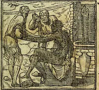 An illustration from Omnia D. And. Alciati Emblemata : ad qvae singula praeter concinnas acutásque inscriptiones, lepidas & expressas imagines, ac caetera omnia, quae prioribus nostris editionibus cùm ad eorum distinctionem, tum ad ornatum & correctionem adhibita continebantur, : nunc primùm perelegantia persubtiliaq́ [ue] (1564)