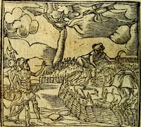 An illustration from Omnia D. And. Alciati Emblemata : ad qvae singula praeter concinnas acutásque inscriptiones, lepidas & expressas imagines, ac caetera omnia, quae prioribus nostris editionibus cùm ad eorum distinctionem, tum ad ornatum & correctionem adhibita continebantur, : nunc primùm perelegantia persubtiliaq́ [ue] (1564)
