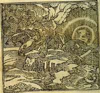 An illustration from Omnia D. And. Alciati Emblemata : ad qvae singula praeter concinnas acutásque inscriptiones, lepidas & expressas imagines, ac caetera omnia, quae prioribus nostris editionibus cùm ad eorum distinctionem, tum ad ornatum & correctionem adhibita continebantur, : nunc primùm perelegantia persubtiliaq́ [ue] (1564)