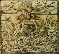 An illustration from Omnia D. And. Alciati Emblemata : ad qvae singula praeter concinnas acutásque inscriptiones, lepidas & expressas imagines, ac caetera omnia, quae prioribus nostris editionibus cùm ad eorum distinctionem, tum ad ornatum & correctionem adhibita continebantur, : nunc primùm perelegantia persubtiliaq́ [ue] (1564)