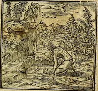 An illustration from Omnia D. And. Alciati Emblemata : ad qvae singula praeter concinnas acutásque inscriptiones, lepidas & expressas imagines, ac caetera omnia, quae prioribus nostris editionibus cùm ad eorum distinctionem, tum ad ornatum & correctionem adhibita continebantur, : nunc primùm perelegantia persubtiliaq́ [ue] (1564)
