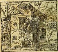 An illustration from Omnia D. And. Alciati Emblemata : ad qvae singula praeter concinnas acutásque inscriptiones, lepidas & expressas imagines, ac caetera omnia, quae prioribus nostris editionibus cùm ad eorum distinctionem, tum ad ornatum & correctionem adhibita continebantur, : nunc primùm perelegantia persubtiliaq́ [ue] (1564)