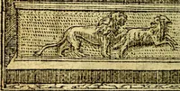 An illustration from Omnia D. And. Alciati Emblemata : ad qvae singula praeter concinnas acutásque inscriptiones, lepidas & expressas imagines, ac caetera omnia, quae prioribus nostris editionibus cùm ad eorum distinctionem, tum ad ornatum & correctionem adhibita continebantur, : nunc primùm perelegantia persubtiliaq́ [ue] (1564)