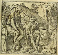 An illustration from Omnia D. And. Alciati Emblemata : ad qvae singula praeter concinnas acutásque inscriptiones, lepidas & expressas imagines, ac caetera omnia, quae prioribus nostris editionibus cùm ad eorum distinctionem, tum ad ornatum & correctionem adhibita continebantur, : nunc primùm perelegantia persubtiliaq́ [ue] (1564)