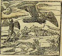 An illustration from Omnia D. And. Alciati Emblemata : ad qvae singula praeter concinnas acutásque inscriptiones, lepidas & expressas imagines, ac caetera omnia, quae prioribus nostris editionibus cùm ad eorum distinctionem, tum ad ornatum & correctionem adhibita continebantur, : nunc primùm perelegantia persubtiliaq́ [ue] (1564)