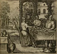 An illustration from Omnium virtutum christianarum exemplo Dauidis : pastoris, militis, ducis, exsulis ac prophetae longe praestantissimi nobis adumbratarum speculum purum ac pellucidum, omnibus & singulis piè ac Christianè vivere volentibus perutile ac necessarium : quod etiam figuris Aeneis perpulchris ac artificiosis adornatum (1632)