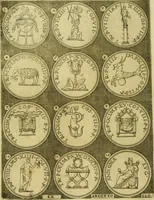 An illustration from Omnivm Caesarvm verissimae imagines ex antiqvis nvmismatis desvmptae : addita per brevi civvsqve vitae descriptiones ac diligenti eorvm qvae reperiri potvervnt nvmismatvm aversae partis delineatione ... (1554)