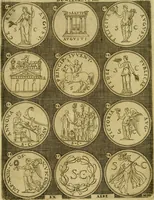 An illustration from Omnivm Caesarvm verissimae imagines ex antiqvis nvmismatis desvmptae : addita per brevi civvsqve vitae descriptiones ac diligenti eorvm qvae reperiri potvervnt nvmismatvm aversae partis delineatione ... (1554)