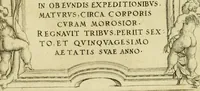 An illustration from Omnivm Caesarvm verissimae imagines ex antiqvis nvmismatis desvmptae : addita per brevi civvsqve vitae descriptiones ac diligenti eorvm qvae reperiri potvervnt nvmismatvm aversae partis delineatione ... (1554)