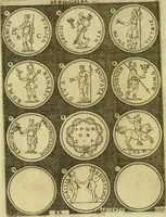 An illustration from Omnivm Caesarvm verissimae imagines ex antiqvis nvmismatis desvmptae : addita per brevi civvsqve vitae descriptiones ac diligenti eorvm qvae reperiri potvervnt nvmismatvm aversae partis delineatione ... (1554)