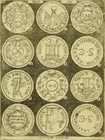 An illustration from Omnivm Caesarvm verissimae imagines ex antiqvis nvmismatis desvmptae : addita per brevi civvsqve vitae descriptiones ac diligenti eorvm qvae reperiri potvervnt nvmismatvm aversae partis delineatione ... (1554)