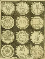 An illustration from Omnivm Caesarvm verissimae imagines ex antiqvis nvmismatis desvmptae : addita per brevi civvsqve vitae descriptiones ac diligenti eorvm qvae reperiri potvervnt nvmismatvm aversae partis delineatione ... (1554)