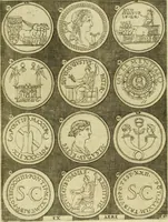 An illustration from Omnivm Caesarvm verissimae imagines ex antiqvis nvmismatis desvmptae : addita per brevi civvsqve vitae descriptiones ac diligenti eorvm qvae reperiri potvervnt nvmismatvm aversae partis delineatione ... (1554)
