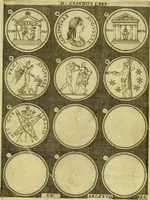 An illustration from Omnivm Caesarvm verissimae imagines ex antiqvis nvmismatis desvmptae : addita per brevi civvsqve vitae descriptiones ac diligenti eorvm qvae reperiri potvervnt nvmismatvm aversae partis delineatione ... (1554)