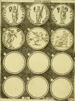 An illustration from Omnivm Caesarvm verissimae imagines ex antiqvis nvmismatis desvmptae : addita per brevi civvsqve vitae descriptiones ac diligenti eorvm qvae reperiri potvervnt nvmismatvm aversae partis delineatione ... (1554)