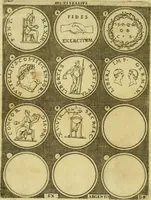 An illustration from Omnivm Caesarvm verissimae imagines ex antiqvis nvmismatis desvmptae : addita per brevi civvsqve vitae descriptiones ac diligenti eorvm qvae reperiri potvervnt nvmismatvm aversae partis delineatione ... (1554)