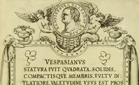An illustration from Omnivm Caesarvm verissimae imagines ex antiqvis nvmismatis desvmptae : addita per brevi civvsqve vitae descriptiones ac diligenti eorvm qvae reperiri potvervnt nvmismatvm aversae partis delineatione ... (1554)