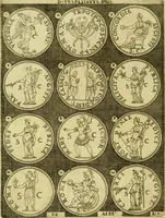 An illustration from Omnivm Caesarvm verissimae imagines ex antiqvis nvmismatis desvmptae : addita per brevi civvsqve vitae descriptiones ac diligenti eorvm qvae reperiri potvervnt nvmismatvm aversae partis delineatione ... (1554)