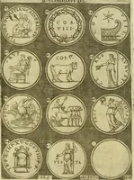 An illustration from Omnivm Caesarvm verissimae imagines ex antiqvis nvmismatis desvmptae : addita per brevi civvsqve vitae descriptiones ac diligenti eorvm qvae reperiri potvervnt nvmismatvm aversae partis delineatione ... (1554)