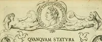 An illustration from Omnivm Caesarvm verissimae imagines ex antiqvis nvmismatis desvmptae : addita per brevi civvsqve vitae descriptiones ac diligenti eorvm qvae reperiri potvervnt nvmismatvm aversae partis delineatione ... (1554)