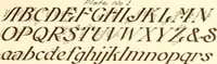 An illustration from One hundred alphabets for the show card writer; a collection of the best alphabets used by the leading show card writers, with many examples of show cards and window signs for all occasions (1919)