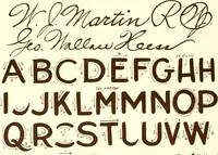 Picture 5 of 34 from One hundred alphabets for the show card writer; a collection of the best alphabets used by the leading show card writers, with many examples of show cards and window signs for all occasions (1919), leaf 19