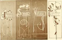 An illustration from One hundred alphabets for the show card writer; a collection of the best alphabets used by the leading show card writers, with many examples of show cards and window signs for all occasions (1919)