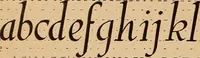 An illustration from One hundred loose leaf lessons in lettering with pen and brush; Gordon system, adapting the familiar music staff as an aid to correct alignment and construction of letters, introducing a series of alphabets for show card writing and commercial art work (1920)