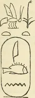 An illustration from The one primeval language traced experimentally through ancient inscriptions in alphabetic characters of lost powers from the four continents including the voice of Israel from the rocks of Sinai and the vestiges of patriarchal tradition from the monuments of Egypt, Eturia, and southern Arabia (1851)