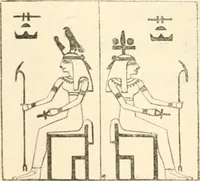 An illustration from The one primeval language traced experimentally through ancient inscriptions in alphabetic characters of lost powers from the four continents including the voice of Israel from the rocks of Sinai and the vestiges of patriarchal tradition from the monuments of Egypt, Eturia, and southern Arabia (1851)
