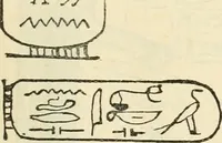 An illustration from The one primeval language traced experimentally through ancient inscriptions in alphabetic characters of lost powers from the four continents including the voice of Israel from the rocks of Sinai and the vestiges of patriarchal tradition from the monuments of Egypt, Eturia, and southern Arabia (1851)