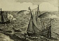 An illustration from Ongeluckige voyagie van't schip Batavia nae de Oost-Indien, gebleven op de Abrolhos van Frederick Houtman ... vytgevaren onder den E. Francoys Pelsert : vervatende, soo't verongelucken des schips, als de grouwelijcke moorderijen onder 't gebergde scheeps-volck, op't eylant Bataviaes kerck-hof voorgevallen ... Nevens, Een treur-bly-eynde onggheluck des Oost-Indische Compagnies dienaers in 't jaer 1636, weder-varen in 't conincklijcke hof van Siam, in de stadt Judia, onder de directie van den E. Jeremias van Vliet. Als mede de groote tyrannye van Abas, coninck van Persien, anno 1645 ... (1647)