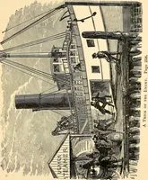 An illustration from On time : or, The young captain of the Ucayga steamer (1869)